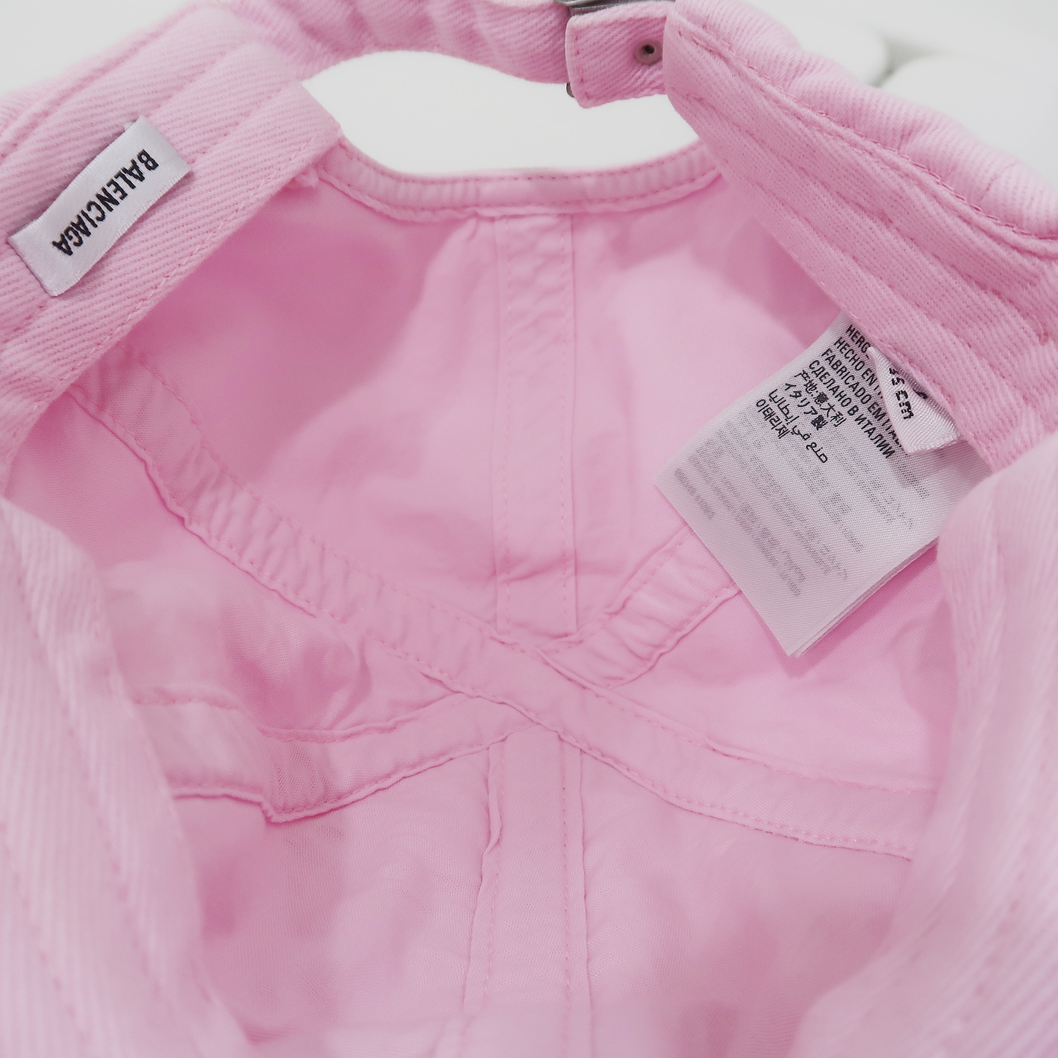 Balenciaga Pink Paris Logo Destroy Cap