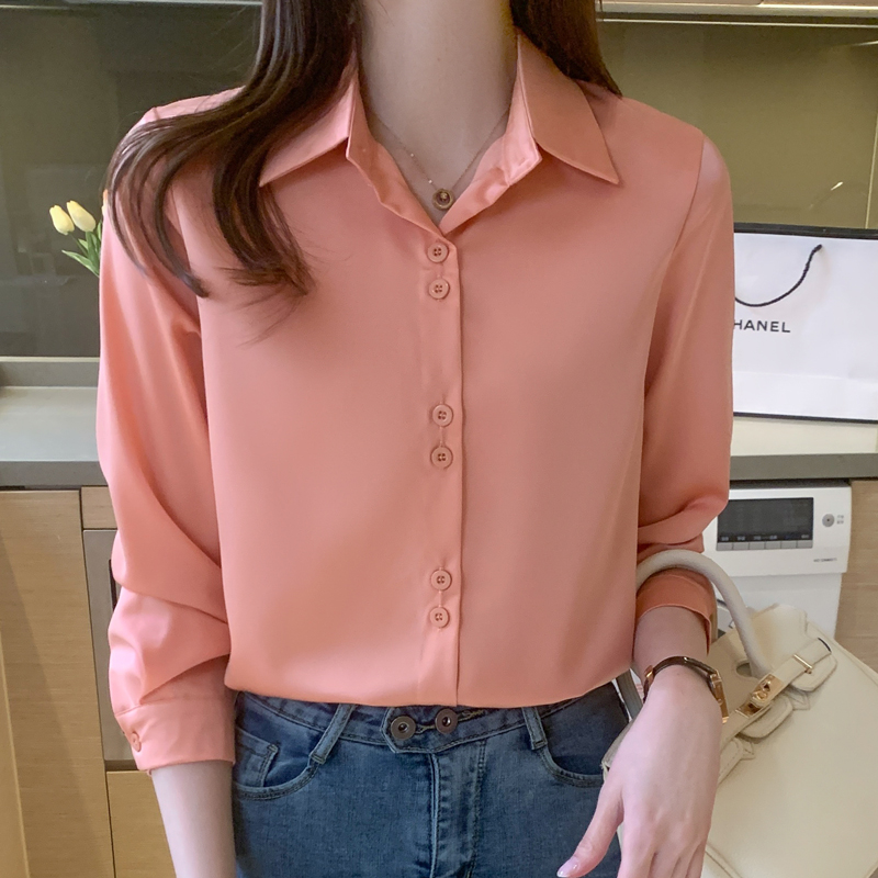 เสื้อเชิ้ตผู้หญิงแขนยาว เสื้อเชิ้ตผู้หญิงใส่ทํางาน 390 บาทต่อชิ้น ฟรีค่าจัดส่ง