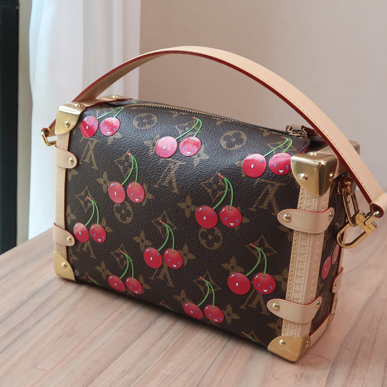 LVxMurakami Monogram Cherry Side Trunk MM (พารากอน 8 วัน)