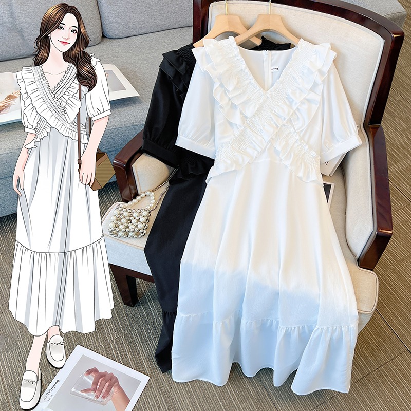 เดรสสาวอวบ มีไซส์ L-4XLอกเสื้อ 38-47 นิ้ว ใส่ได้ทั้งสาวหุ่นดีน่ารักจนถึงสาวอวบพลัสไซส์ จัดส่งฟรี! ทักแชทสั่งซื้อ
