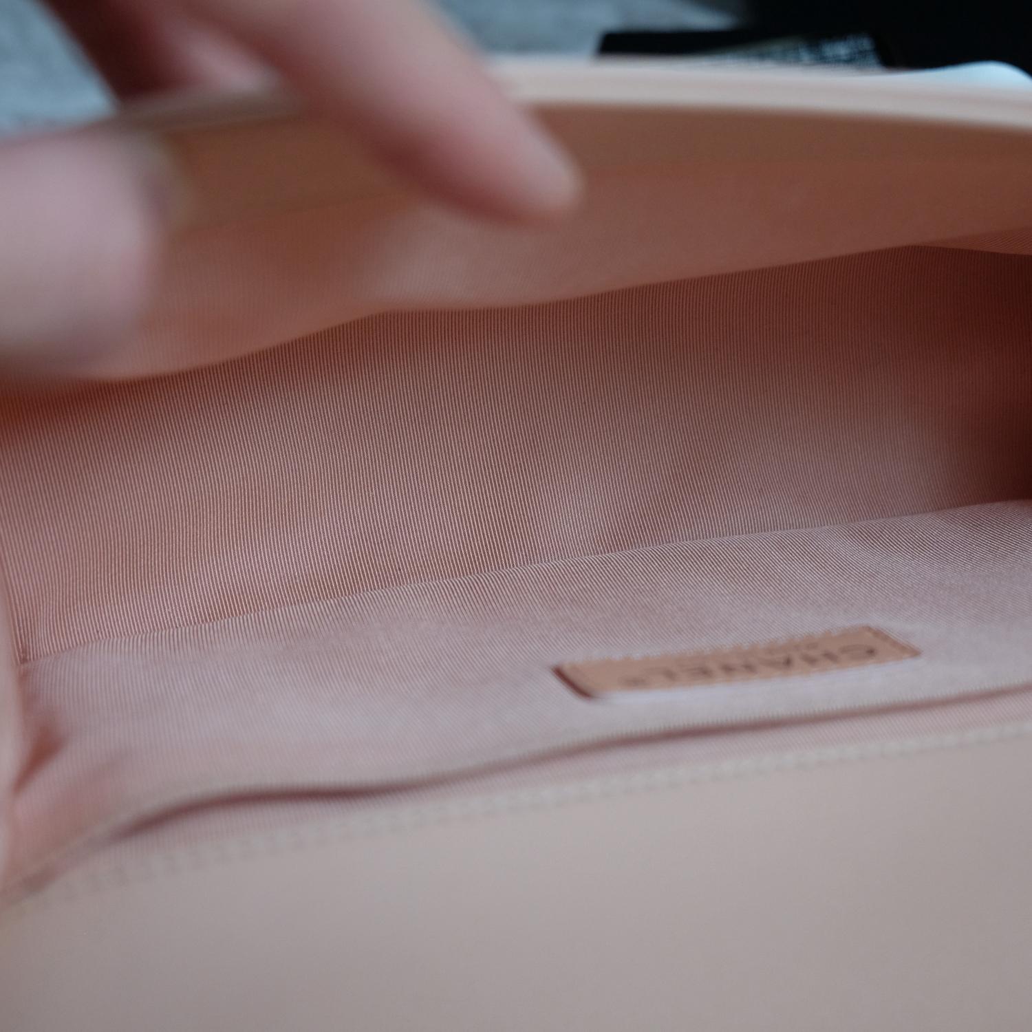 Chanel Nude Calf Leather Medium Boy 10" RHW