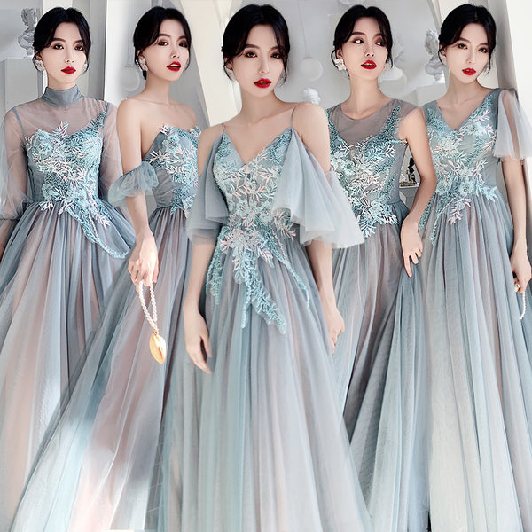 ชุดเพื่อนเจ้าสาวสีฟ้า ชุดเพื่อนเจ้าสาว ชุดไปงานแต่งงาน