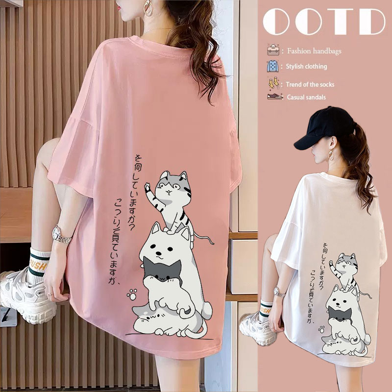 เสื้อยืดคนอ้วนแบบโอเวอร์ไซส์แบบ ulzzang fashion สนใจทักแชท