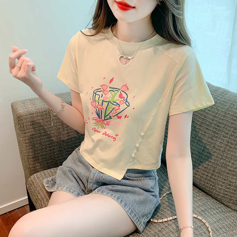 เสื้อผ้าวัยรุ่นเกาหลี เสื้อยืดวัยรุ่นผู้หญิง มีขนาด S M L XL