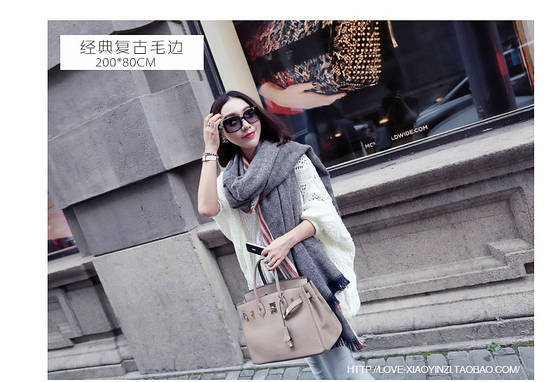 ผ้าพันคอกันหนาว ไหมพรมเนื้อเรียบ นุ่ม เกาหลี พร้อมส่ง same pic