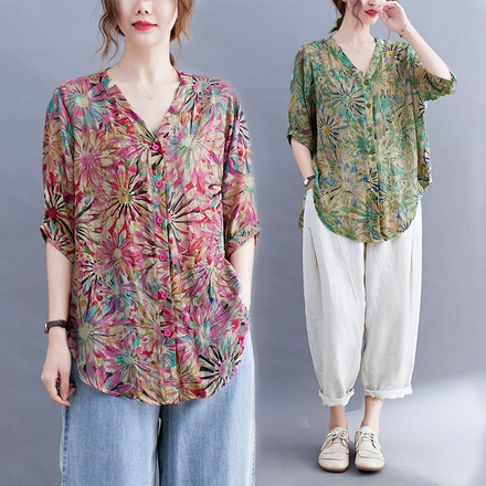เสื้อลินิน แบบเสื้อสวยๆ เสื้อผ้าฝ้ายลินิน เสื้อเชิ้ตผ้าลินิน