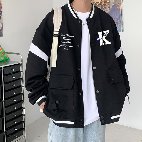 เสื้อแจ็คเก็ตเบสบอล เสื้อคลุม เสื้อแขนยาวสไตล์เกาหลี
