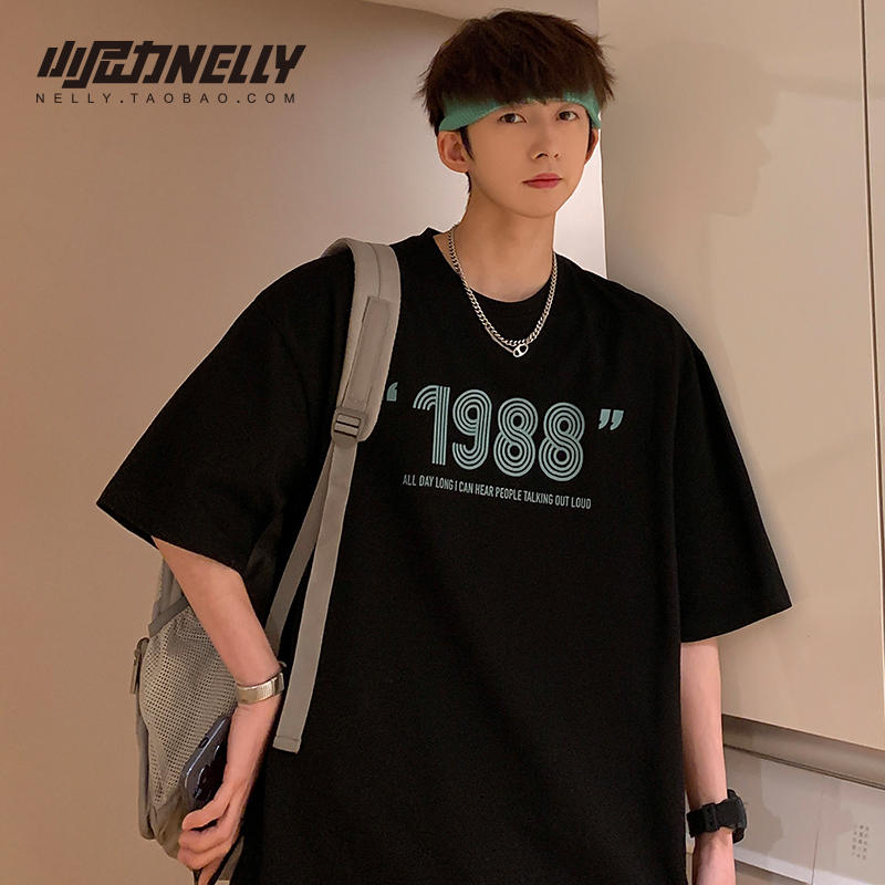 เสื้อยืดคอกลม ผู้ชาย เสื้อยืดผู้ชายเกาหลี เสื้อยืดเกาหลี แบรนด์ NELLY