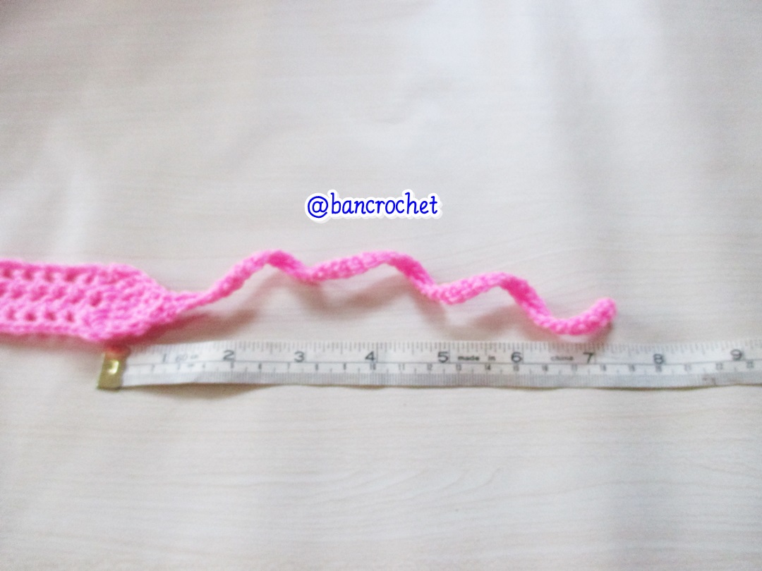 Bancrochet ที่คาดผมถักโครเชต์ crochet headband ชมพูหวาน 1-1.5*13 inch