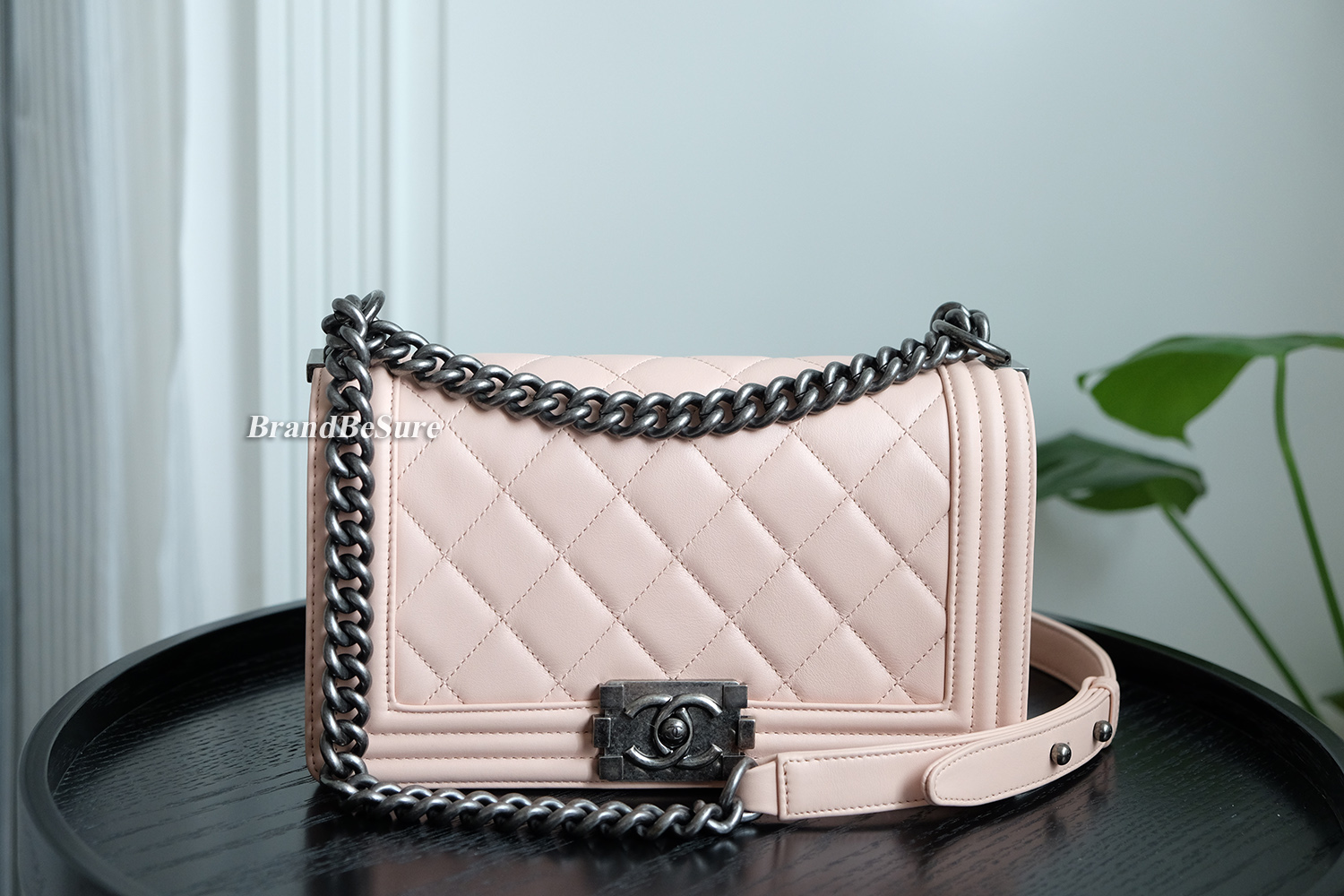 Chanel Nude Calf Leather Medium Boy 10" RHW