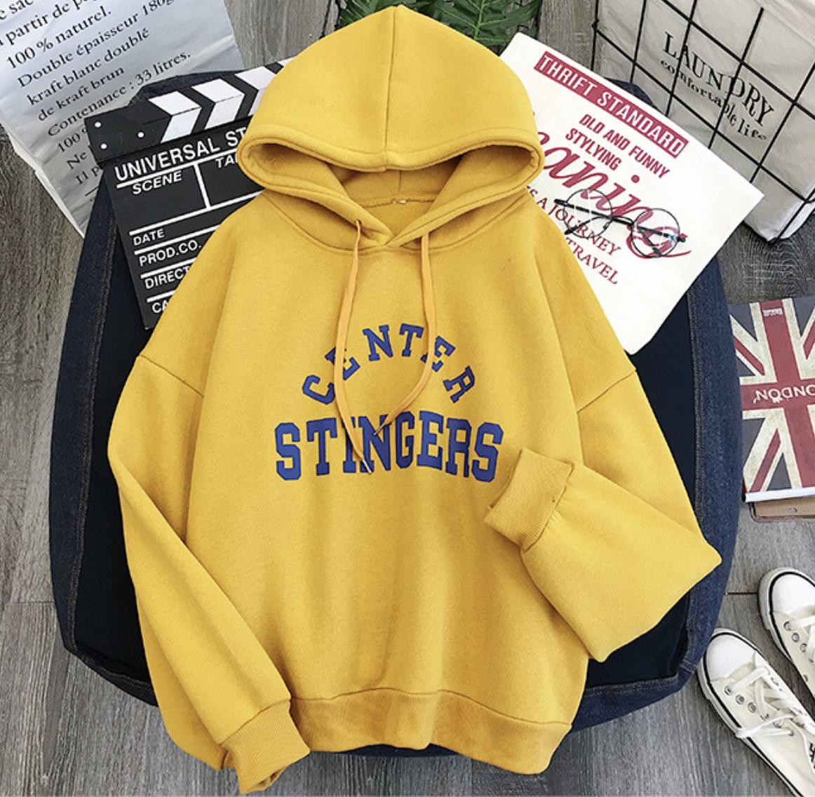 เสื้อกันหนาวฮู้ดดี้ แฟชั่นเกาหลี สกรีนลายน่ารัก ผ้าเนื้อนุ่ม ด้านในเป็นผ้าสำลี กันหนาวได้จ้า พร้อมส่ง งานจริงในภาพสุดท้าย