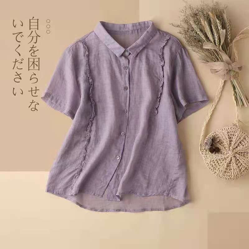 เสื้อลินิน เสื้อผ้าฝ้ายลินิน เสื้อเชิ้ตผ้าลินิน BY Zimo