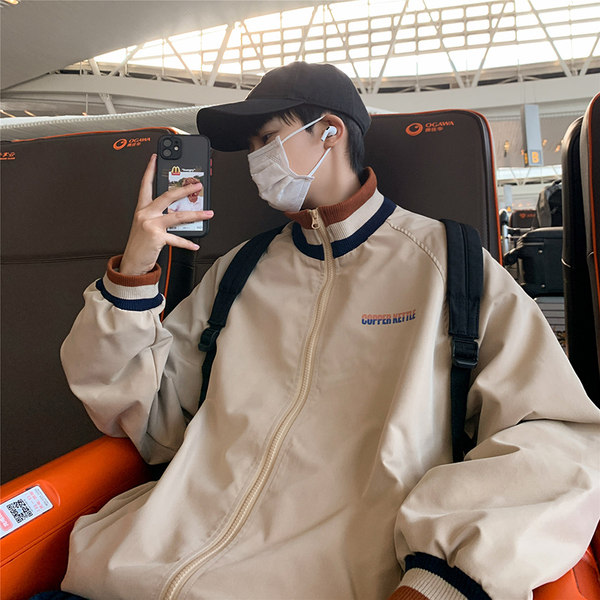 เสื้อแจ็คเก็ตเบสบอล เสื้อคลุม เสื้อแขนยาวสไตล์เกาหลี