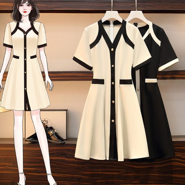 เดรสคนอ้วน เดรสสาวอวบ ชุดเดรสคนอ้วนวัยรุ่น BY PLUS SIZE Girl