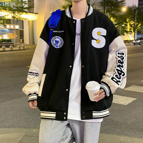 เสื้อแจ็คเก็ตเบสบอล เสื้อคลุม เสื้อแขนยาวสไตล์เกาหลี