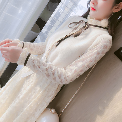 เดรสวัยรุ่น เดรสลูกไม้ชีฟอง By Meiyi women's clothing