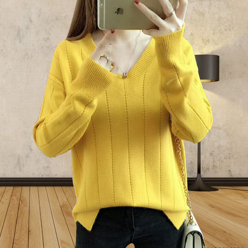 Sweater เสื้อสเวทเตอร์ไหมพรม แขนยาว เนื้อนุ่ม ใส่สบายยืดได้เยอะ พร้อมส่ง