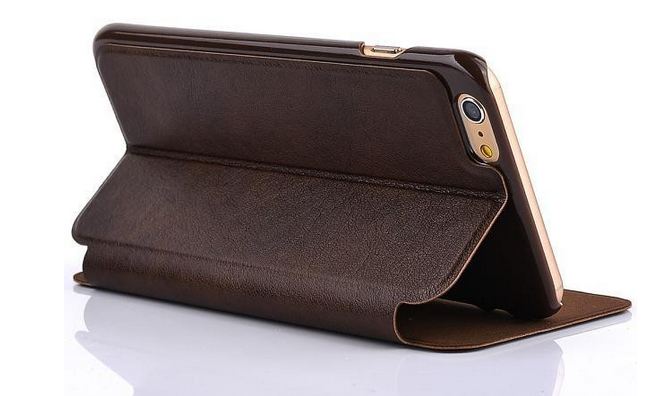 เคสหนัง เคส iPhone 6 4.7 สไตล์ วินเทจ สีน้ำตาลเข้ม กาแฟ สีแนวผู้ใหญ่ เคสแบบหรู สามารถพับตั้ง iphone ได้ ของขวัญให้แฟน สุดเก๋ 198616_2