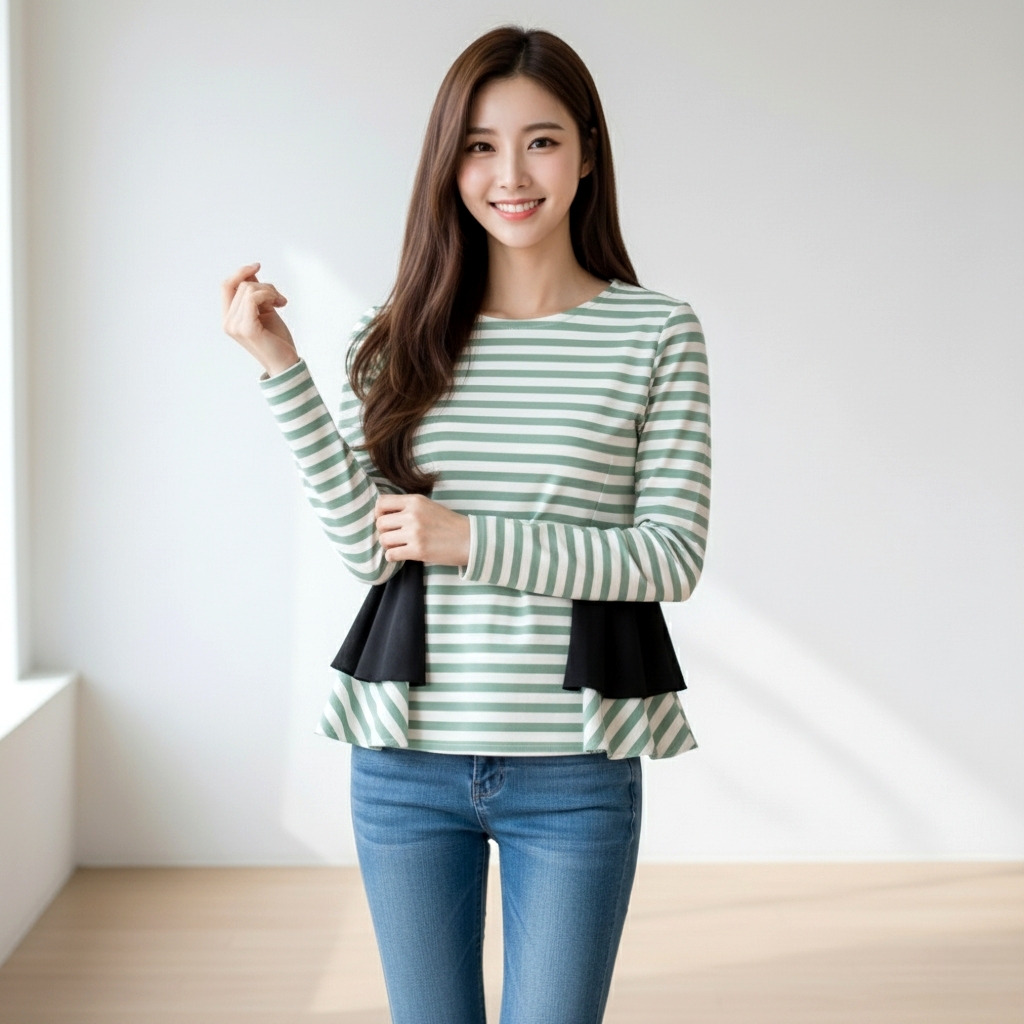 Blouse1804 เสื้อแฟชั่นแขนยาวแต่งระบาย ซิปหลังใส่ง่าย ผ้าไหมอิตาลีเนื้อดีนุ่มใส่สบาย งานสวยใส่เที่ยว/ใส่ทำงานได้ มี 4 สี น้ำเงิน, โอลด์โรส, เขียว, น้ำตาล