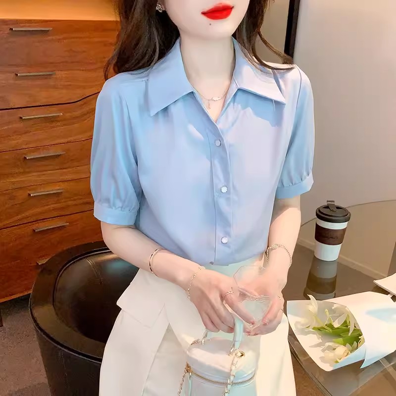 เสื้อเชิ้ตผู้หญิงแขนยาว เสื้อเชิ้ตผู้หญิงใส่ทํางาน 390 บาทต่อชิ้น ฟรีค่าจัดส่ง