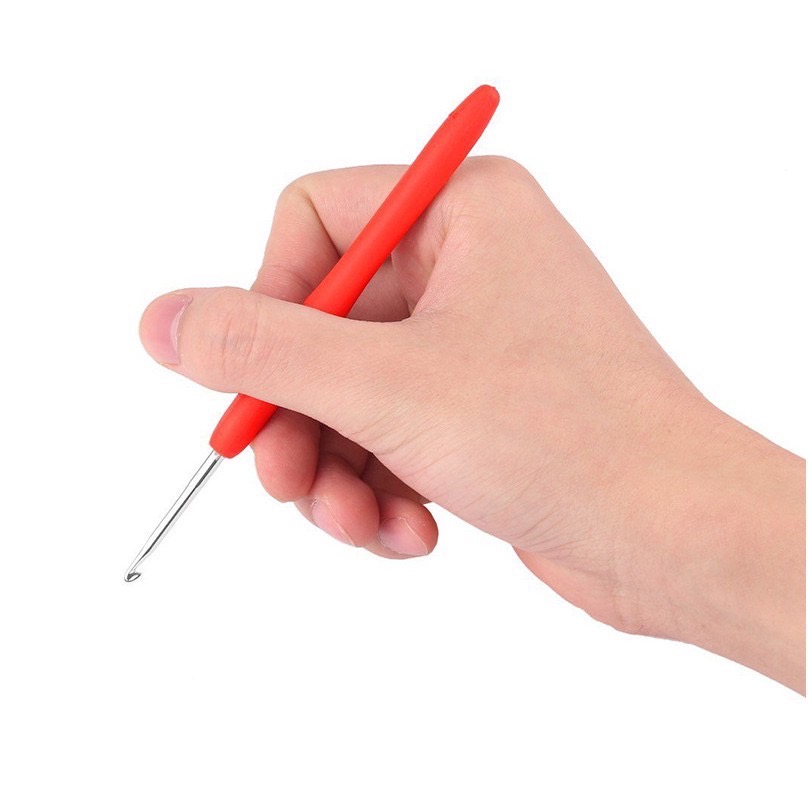 เข็มโครเชต์ด้ามซิลิโคน(แบบคละสี)