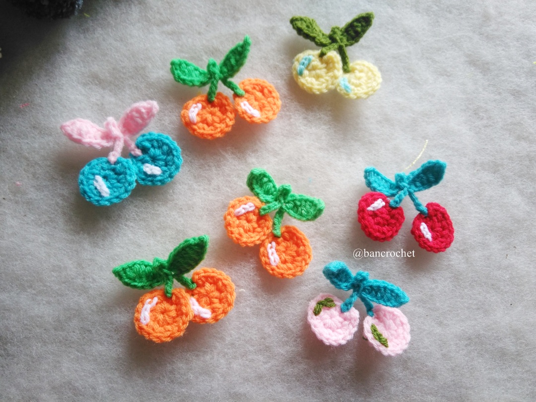เชอรี่ถักโครเชต์ cherry crochet หลากสี