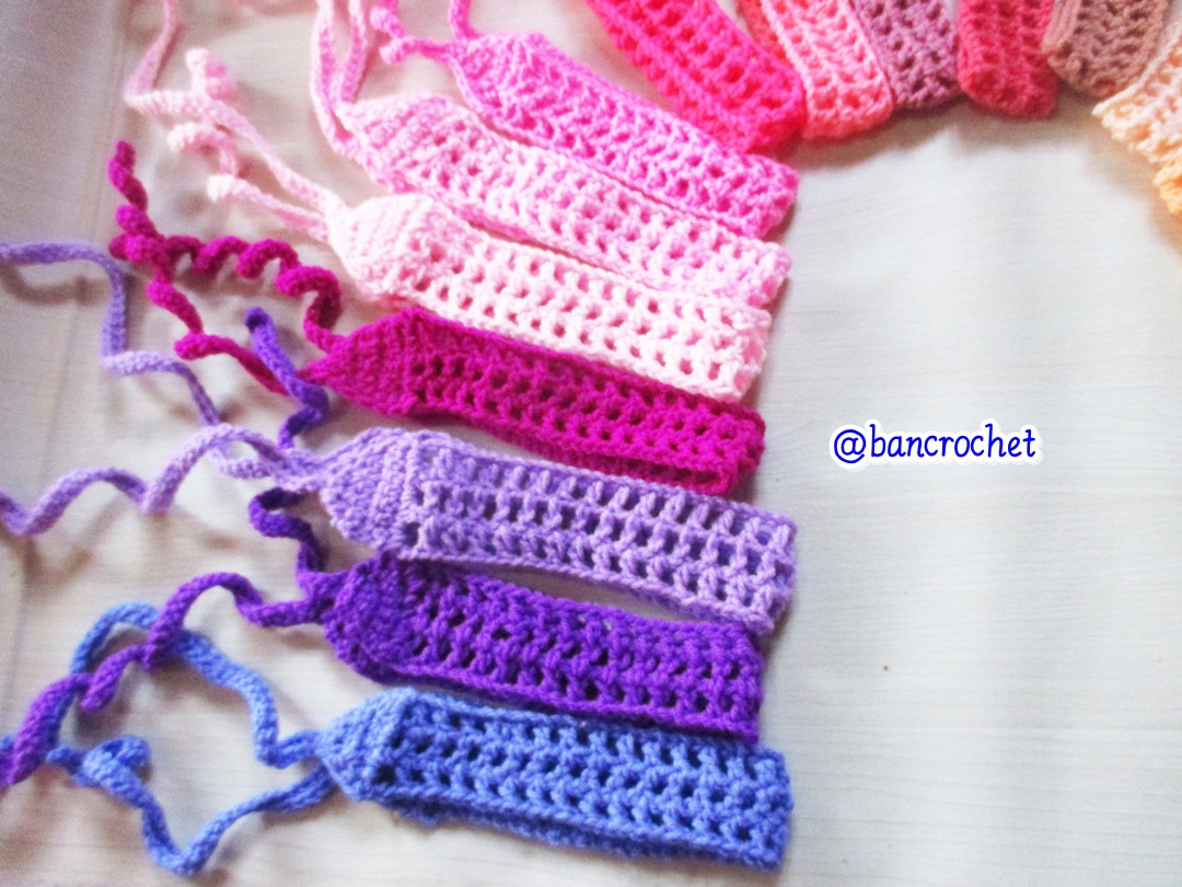 Bancrochet ราคาส่ง ที่คาดผมถักโครเชต์ crochet headband หลากสี 1-1.5*13 inch