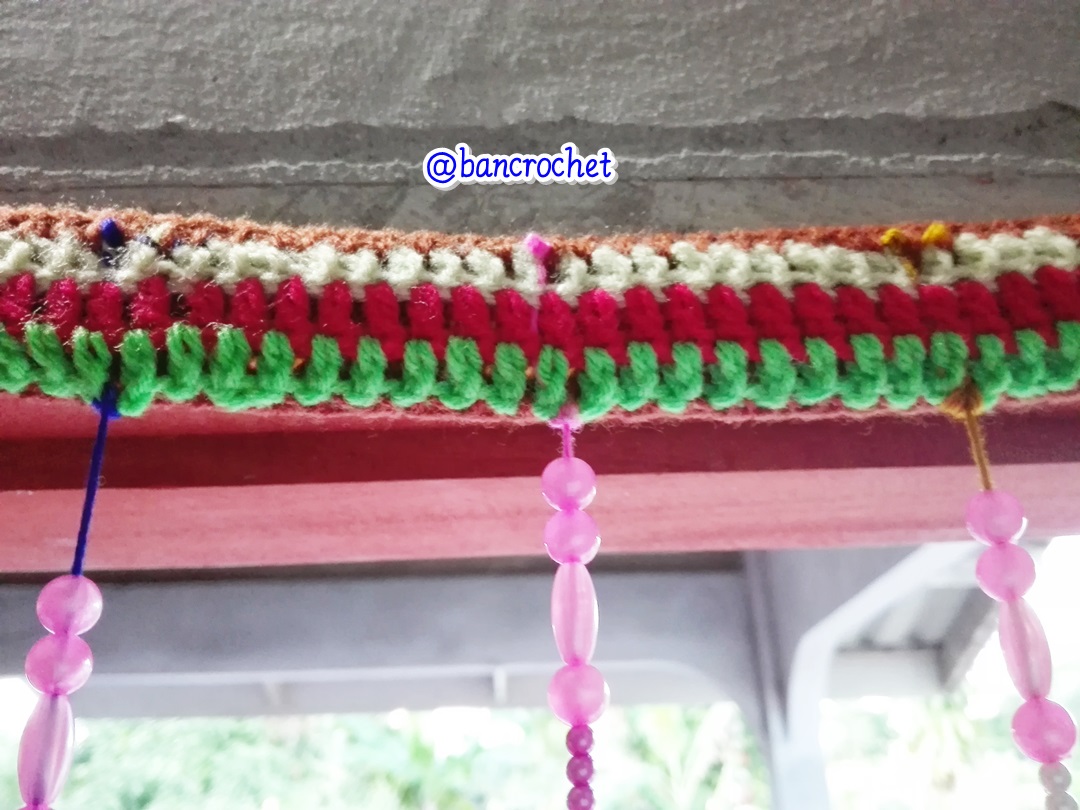 Bancrochet ม่านประตูโครเชต์ มู่ลี่ฉากกันห้อง crochet door hanging หลากสี 75*160 cm