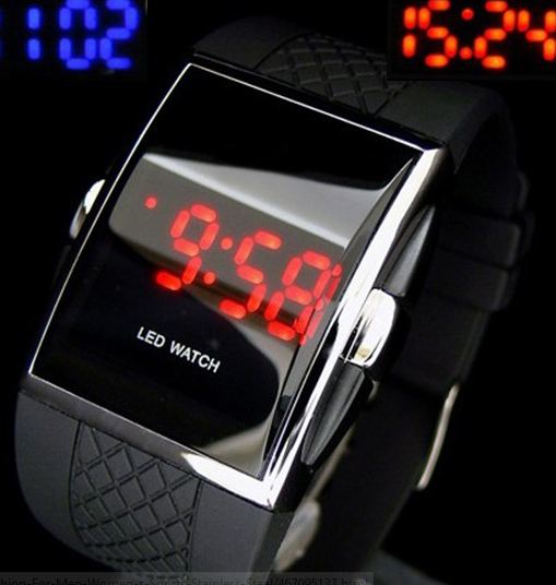 นาฬิกาข้อมือ Led แฟชั่นเก๋ ๆ ผู้ชาย ผู้หญิงใส่ ได้ บอกตัวเลข เป็น Digital สายซิลิโคนอย่างดี สีดำ สีแดง สีเหลือง สีขาว no 7095137
