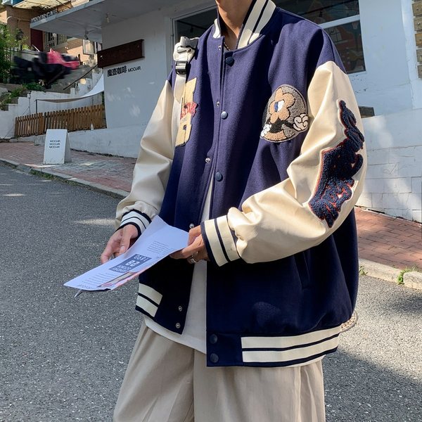 เสื้อแจ็คเก็ตเบสบอล เสื้อคลุม เสื้อแขนยาวสไตล์เกาหลี
