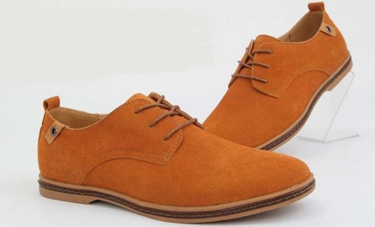 รองเท้าหุ้มส้น ผู้ชาย รองเท้าผู้ชาย หุ้มส้น ใส่ออกงาน แบบสุภาพ สไตล์ Oxford แฟชั่นยุโรป สีน้ำตาล อมส้ม แบบสวย มีสไตล์ 17024_4