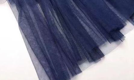 ชุดเดรส ผ้ายืด สีน้ำเงิน กรมท่า เดรสใส่เที่ยว ตัวหลวม ๆ กระโปรงยาว แต่ง ระบาย ด้านล่าง เก๋ ๆ 527865