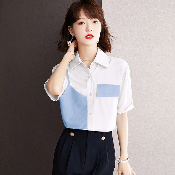เสื้อลูกไม้ แขนสั้น
