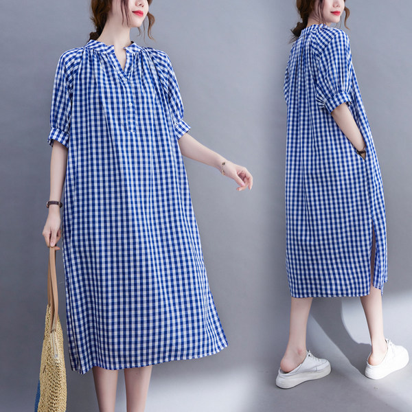 เสื้อลินินคนอ้วน เสื้อทีเชิ้ตคนอ้วนผู้หญิง เสื้อทีเชิ้ตตัวใหญ่ By Literary Plus size