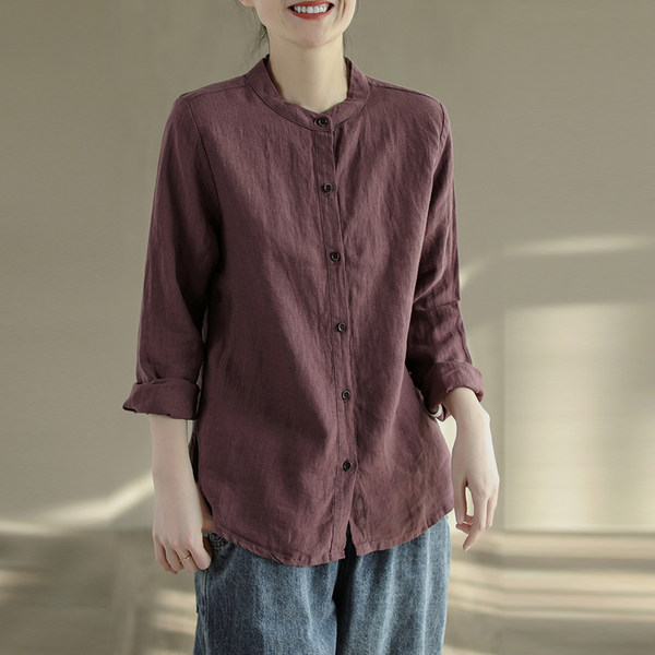 เสื้อลินิน เสื้อผ้าฝ้ายลินิน เสื้อเชิ้ตผ้าลินิน BY Zimo