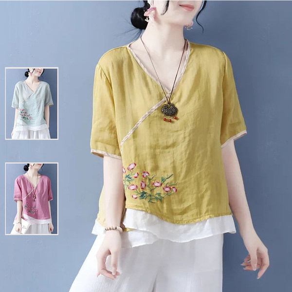 เสื้อลินิน เสื้อผ้าฝ้ายลินิน เสื้อเชิ้ตผ้าลินิน