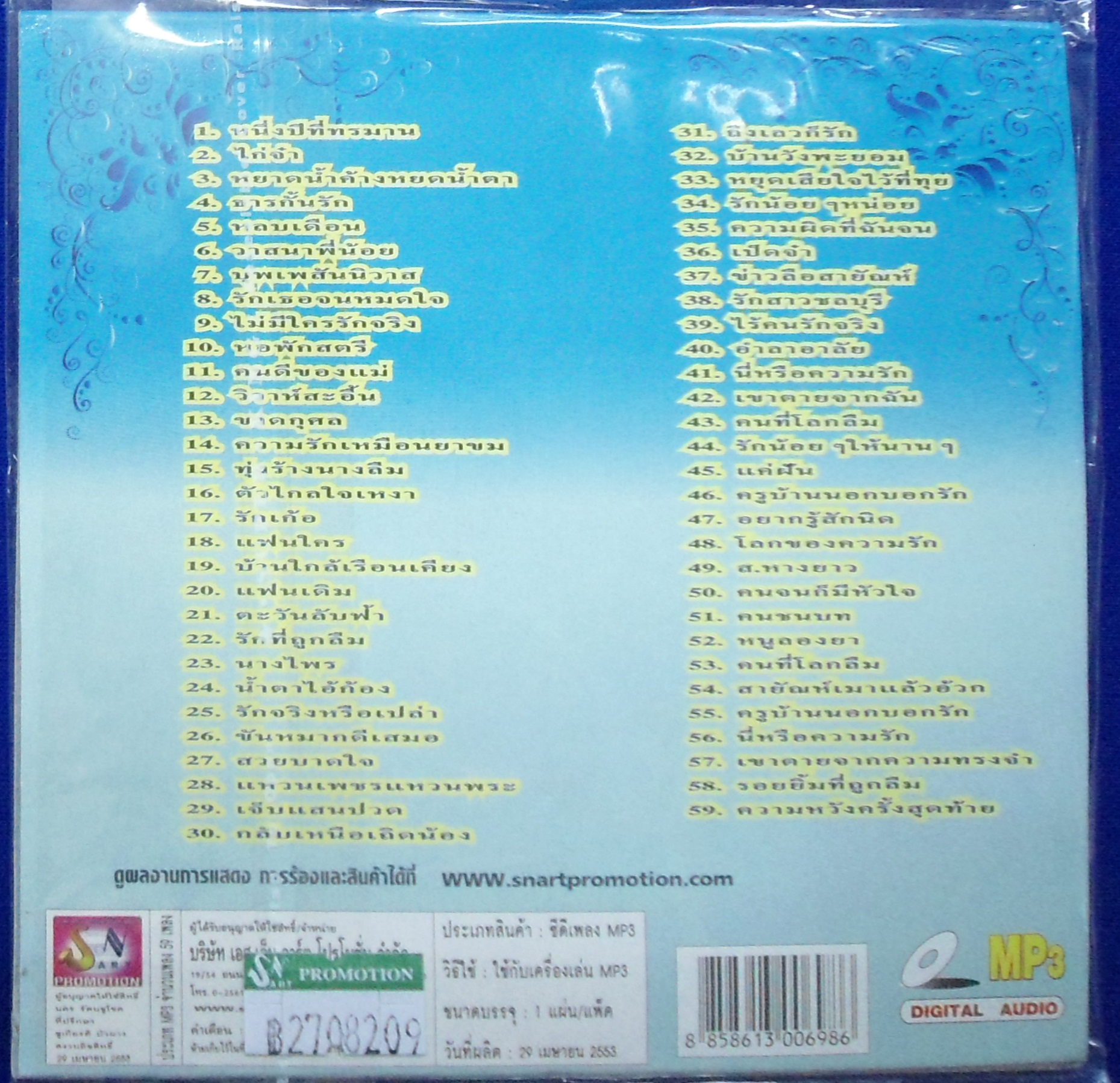 MP3 รวมฮิตเพลงดังดีที่สุด สายัณห์ สัญญา ชุดที่ 3
