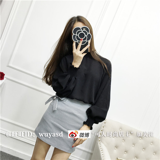 เสื้อแฟชั่นแขนยาว ผ้าเนื้อดีมีลายในตัว ถ่ายจากสินค้าจริง ทรงสวย งานดีเลยจ้า พร้อมส่ง