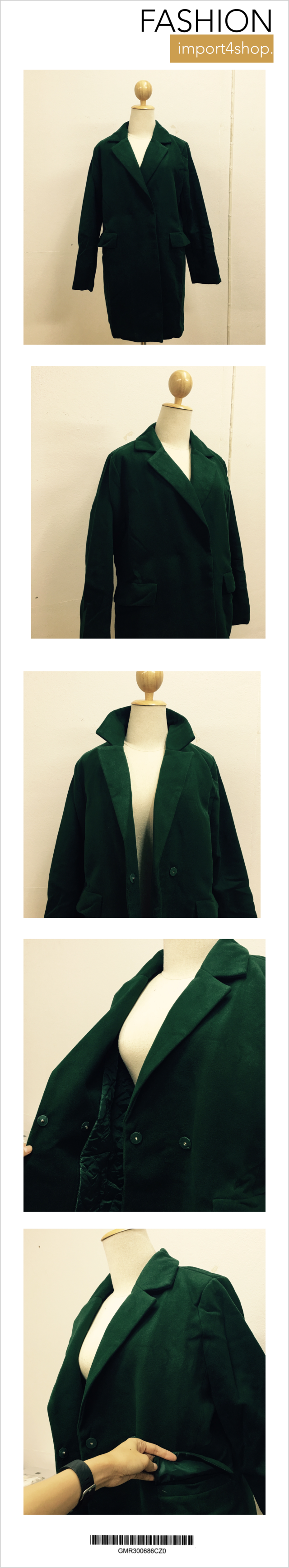 XL : เสื้อโค้ทกันหนาว ทรงสวย มีสไตล์ ผ้าวูลเนื้อดี บุซับในกันลม พร้อมส่งจ้า