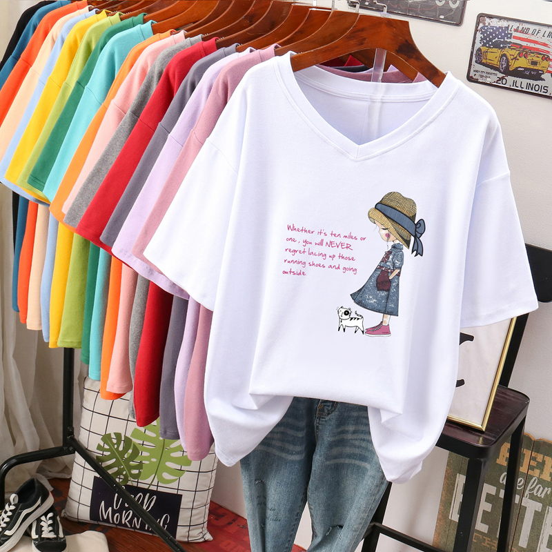 เสื้อยืดคอตตอน สกรีนลายน่ารัก มีหลากหลายสี ส่งฟรีทั่วไทย BY JIMIAO