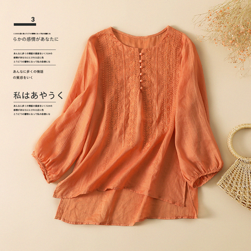 เสื้อลินิน เสื้อผ้าฝ้ายลินิน เสื้อเชิ้ตผ้าลินิน BY Zimo