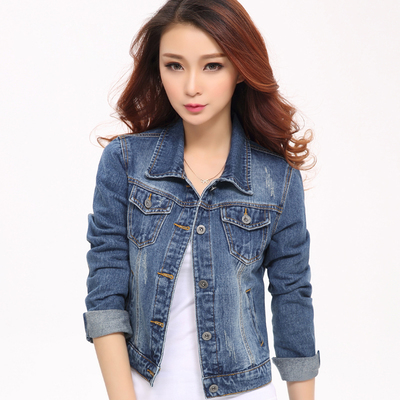 เสื้อแจ็คเก็ตยีนส์ เสื้อยีนส์ผู้หญิงเทห์ๆ