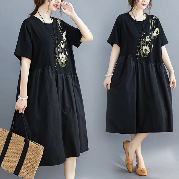 เสื้อผ้าฝ้าย เสื้อผ้าลินิน สไตล์ฤดูร้อน BY Lian Zhi Cotton and linen art สไตล์VINTAGE มีขนาดไซส์อกประมาณ 35-40 นิ้ว