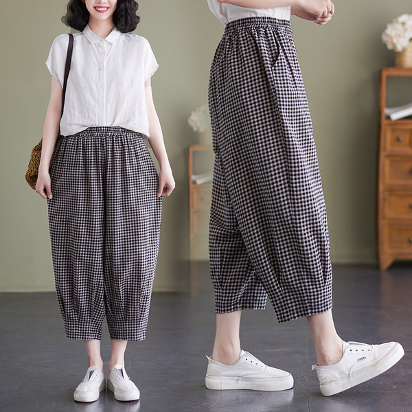 เสื้อลินินคนอ้วน เสื้อทีเชิ้ตคนอ้วนผู้หญิง เสื้อทีเชิ้ตตัวใหญ่ By Literary Plus size