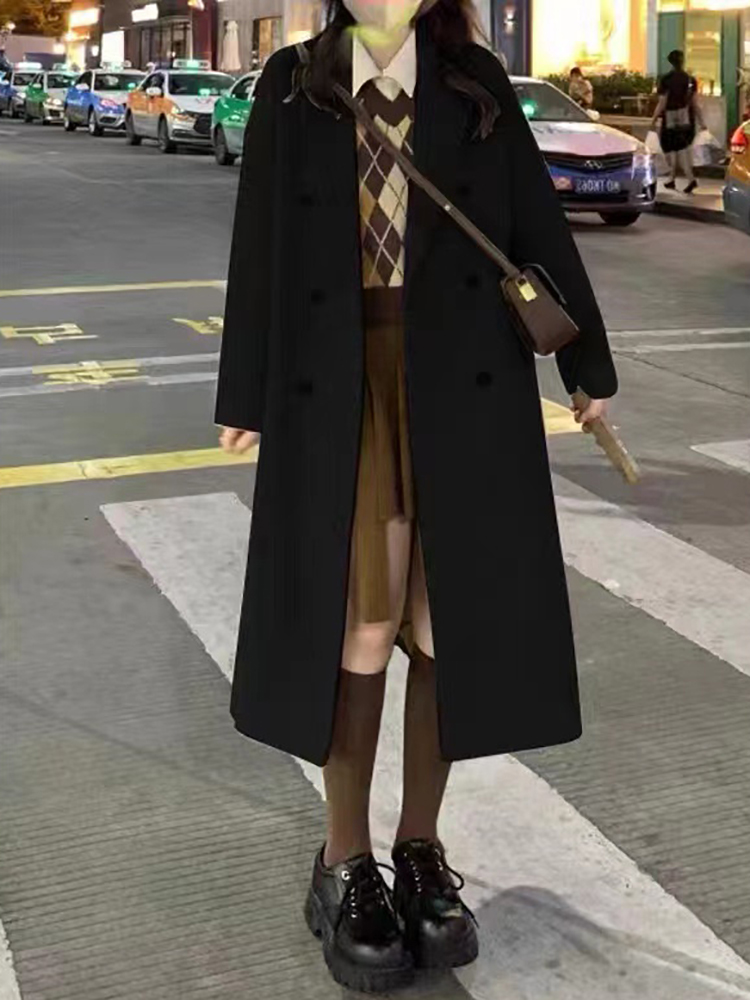OverCoat เสื้อโค้ทยาว กันหนาว สไตล์ญี่ปุ่น แบบเรียบๆ บุซับในกันลม พร้อมส่ง