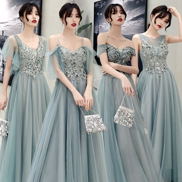 ชุดเพื่อนเจ้าสาวสีฟ้า ชุดเพื่อนเจ้าสาว ชุดไปงานแต่งงาน