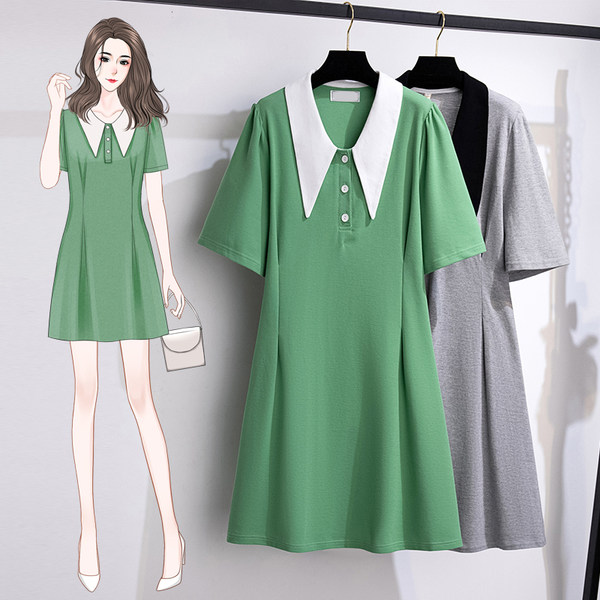 เดรสคนอ้วน เดรสสาวอวบ ชุดเดรสคนอ้วนวัยรุ่น BY PLUS SIZE Girl