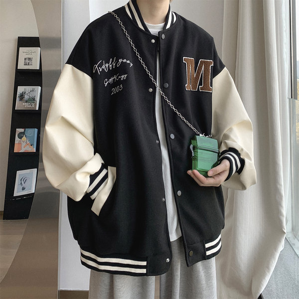 เสื้อแจ็คเก็ตเบสบอล เสื้อคลุม เสื้อแขนยาวสไตล์เกาหลี