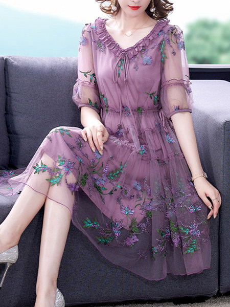 เดรสวัยผู้ใหญ่40-60ปี เดรสคุณแม่ ชุดเดรสทำงานวัยผู้ใหญ่ แบรนด์ MAMA DRESS