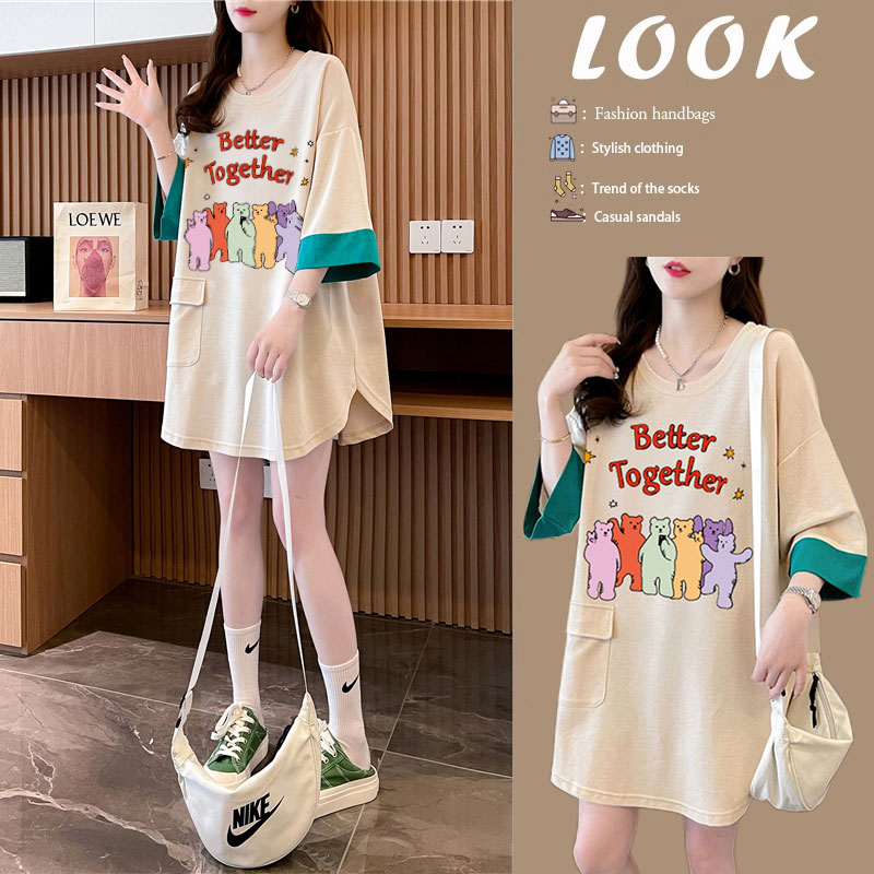 เสื้อยืดคนอ้วนแบบโอเวอร์ไซส์แบบ ulzzang fashion สนใจทักแชท